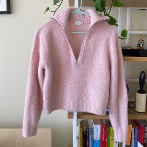 Aritzia Wilfred Free Pink Gwyneth Sweater